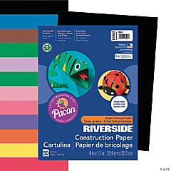 Riverside 3D Construction Paper, Super Heavyweight, 12 x 18, Blue, 50  Sheets