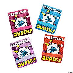 Superhero Valentine’s Day Cards with Rubber Bracelet