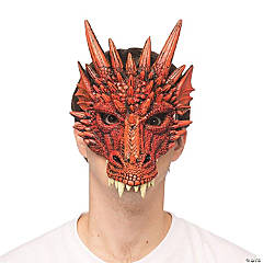Supersoft Fantasy Red Dragon Adult Costume Mask