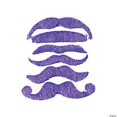 Synthetic Purple Mustache Assortment