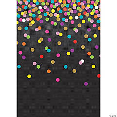 Teacher Created Resources Better Than Paper® Bulletin Board Roll, 4' x 12', Colorful Confetti on Black, 4 Rolls
