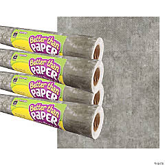 Teacher Created Resources Concrete Better Than Paper Bulletin Board Roll, 4' x 12', Pack of 4