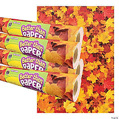 Teacher Created Resources Fall Leaves Better Than Paper Bulletin Board Roll, 4' x 12', Pack of 4