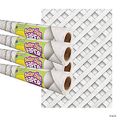 Teacher Created Resources White Trellis Better Than Paper Bulletin Board Roll, 4' x 12', Pack of 4