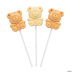 Teddy Bear Lollipops - 12 Pc.
