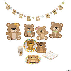 Teddy Bear Party Tableware Kit for 8 Guests