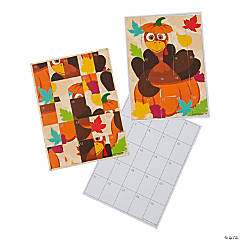 Thanksgiving Sticker Puzzles - 12 Pc.
