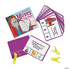 The Story of Moses Bible Comprehension Clip Cards - 24 Pc.