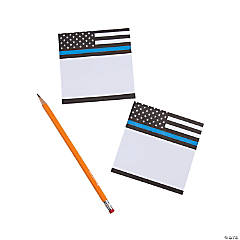 Thin Blue Line Sticky Notes - 12 Pc. - Less Than Perfect