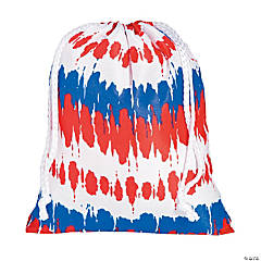 Tie-Dyed Patriotic Drawstring Bags
