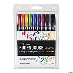 Tombow Fudenosuke Color Brush Pens 10/Pkg