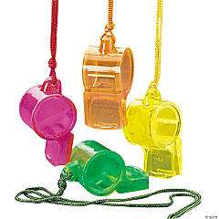 Transparent Whistles - 12 Pc.
