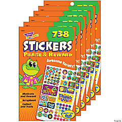 TREND School Fun Sparkle Stickers Variety Pack, 648 Per Pack, 2 Packs