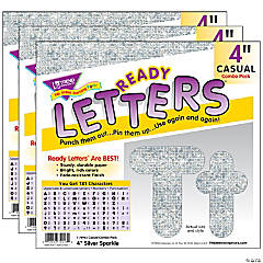 Silver Marquee Bulletin Board Letters, 4 Inches, 176 Pieces