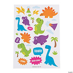 Trendy Dinosaur Sticker Sheets - 24 Pc.