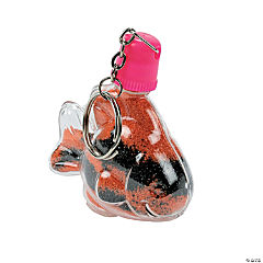 Tropical Fish Sand Art Bottle Key Chains