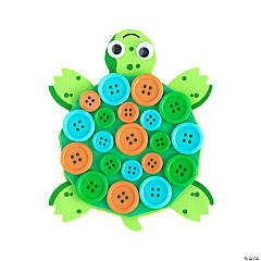 Turtle Button Craft Kit - Makes 12