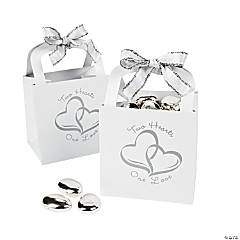 Two Hearts Wedding Favor Gift Baskets - 12 Pc.