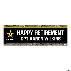 U.S. Army<sup>®</sup> Happy Retirement Custom Banner - Medium
