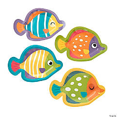 Under the Sea Party Fish-Shaped Paper Dessert Plates - 8 Ct.