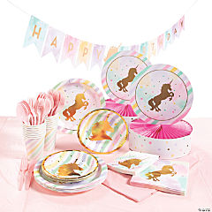 Unicorn Sparkle Tableware Kit for 16 Guests