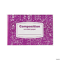 Unruled Half-Sized Composition Books - 12 Pc.