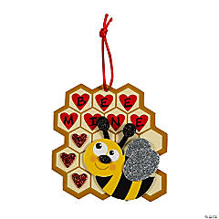 Valentine Bee Mine Ornament Craft Kit - Makes 12