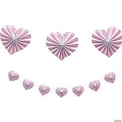 Valentine Heart-Shaped Fan Garland