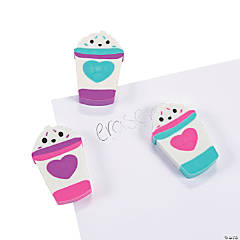 Valentine Latte Scented Erasers - 24 Pc.