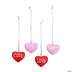 Valentine Mini Heart Ornaments - 12 Pc.