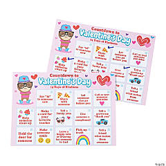 Valentine’s Day Kindness Countdown Activity Sheets - 24 Pc.