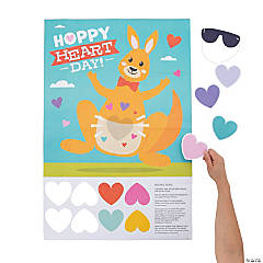 Valentine’s Day Pin the Heart on the Kangaroo Game