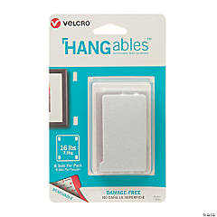 Velcro USA HANGables™ Removable Wall Fasteners - 3 x 1-3/4 Inch Strips, White