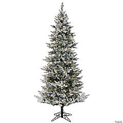 Vickerman 12' Flocked Kiana Artificial Christmas Tree, Dura-Lit® LED Warm White Mini Lights