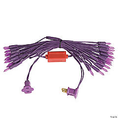 Vickerman 50 LED Purple Dura-Lit Light on Purple Wire, 37' Light Strand