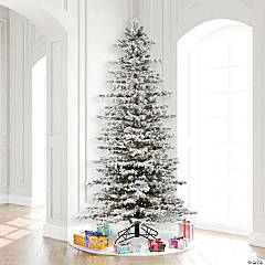 Vickerman 9' Flocked Tilden Spruce Artificial Christmas Tree, Warm White LED Lights
