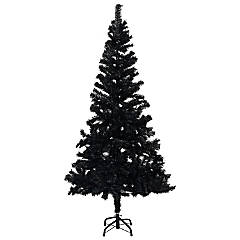 Upside Down 7 Feet Halloween Tree with 400 Purple LED Lights Black / 7