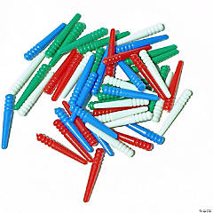 WE Games 48 Standard Plastic Cribbage Pegs w/ a Tapered Design in 4 Colors - Red, Blue, Green & White