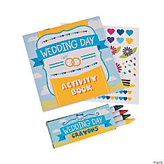 Wedding Day Activity Books with Stickers & Crayons - 12 Sets