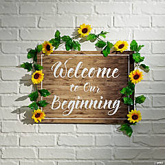 Wedding Welcome Sign with Sunflowers Kit