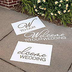 Welcome to Our Wedding Sidewalk Stencil Set - 2 Pc.