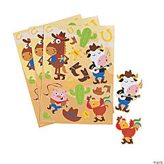 Western Animals Sticker Sheets - 24 Pc.