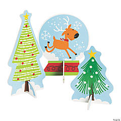 Holiday Buzz Christmas Party 7" Square Plates Ornament 