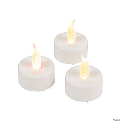 White Battery-Operated Tea Light Candles - 12 Pc.