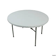 White Fitted Round Plastic Tablecloth