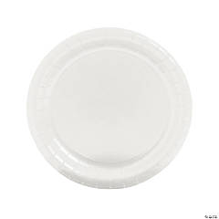 Premium White Elegance Plastic Dessert Plates - 25 Ct.