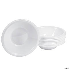 White Plastic Bowls - 20 Ct.