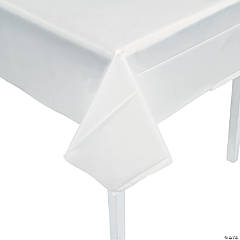 White Plastic Tablecloth