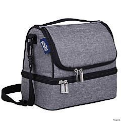 Wildkin Gray Tweed Two Compartment Lunch Bag