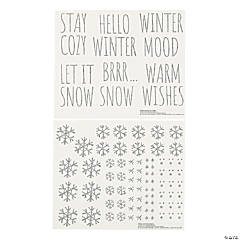 Winter Ornament Decal Sticker Sheets - 6 Sheets